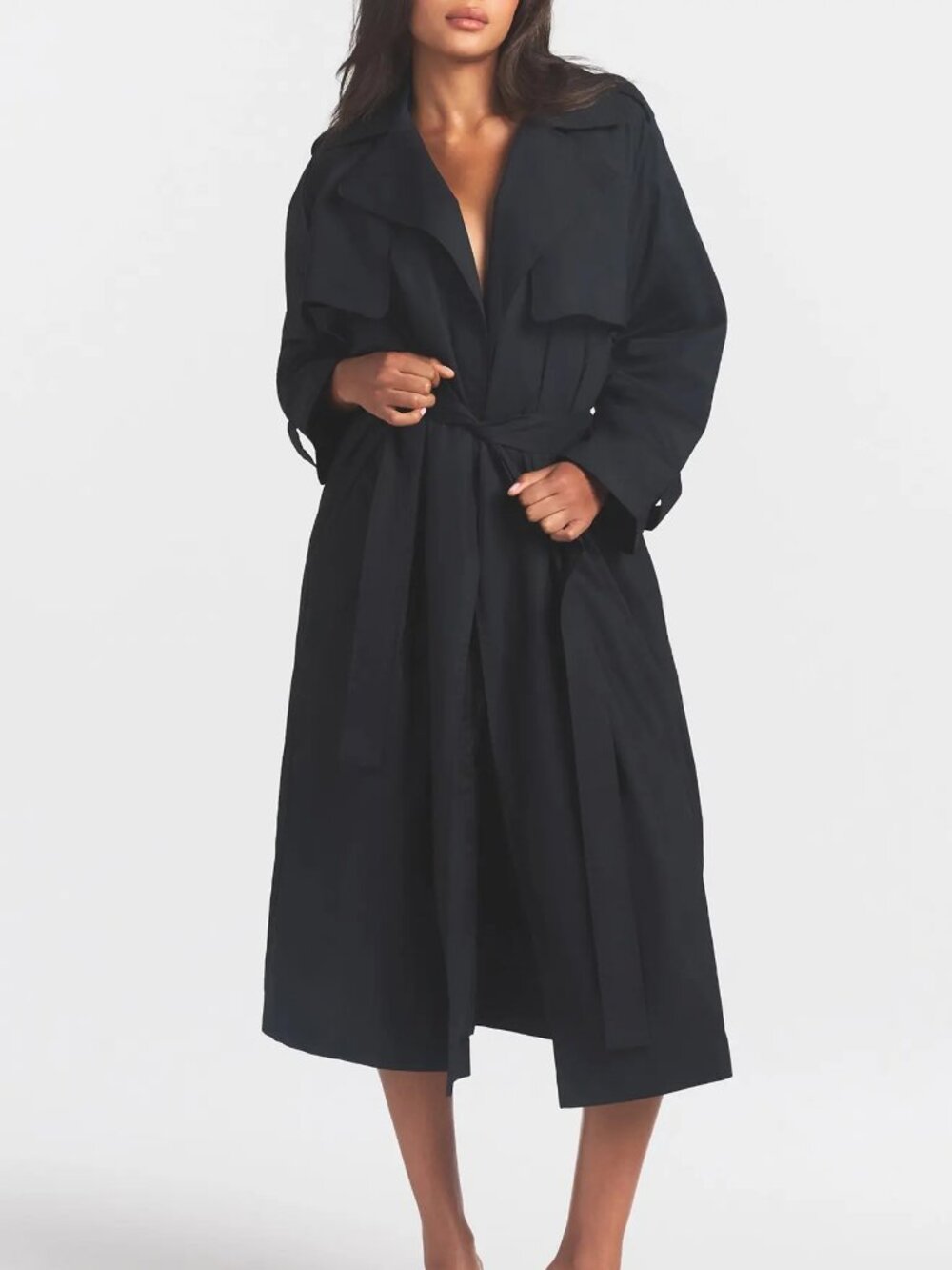 SKIMS "Woven Cotton" Oversized Trench Coat